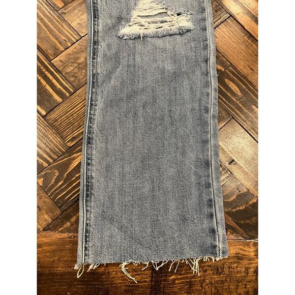 Distressed Gray Straight Leg Jeans - Picture 10 of 15